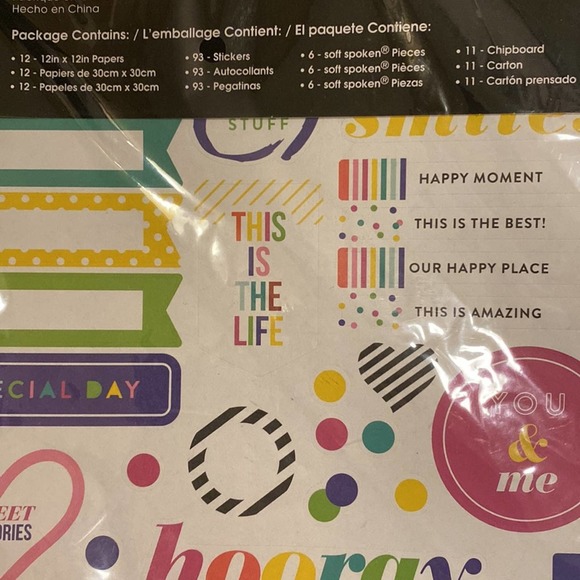 mambiKIT SCRAPBOOK KIT 12"X12" Me & My Big Ideas Brights - Picture 3 of 6